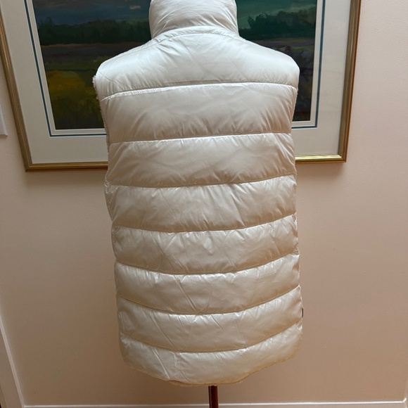 NWOT 'Save the Duck' Reversible Sleeveless White Puffer Vest 'L' - Picture 8 of 13